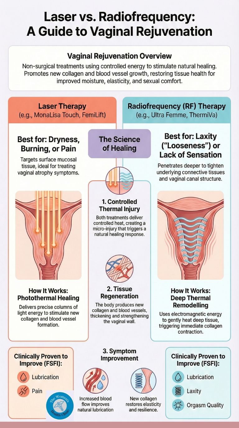 Can vaginal laser or radiofrequency improve sexual comfort