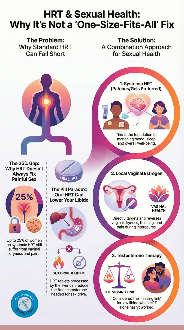 Does systemic HRT help sexual function for everyone?