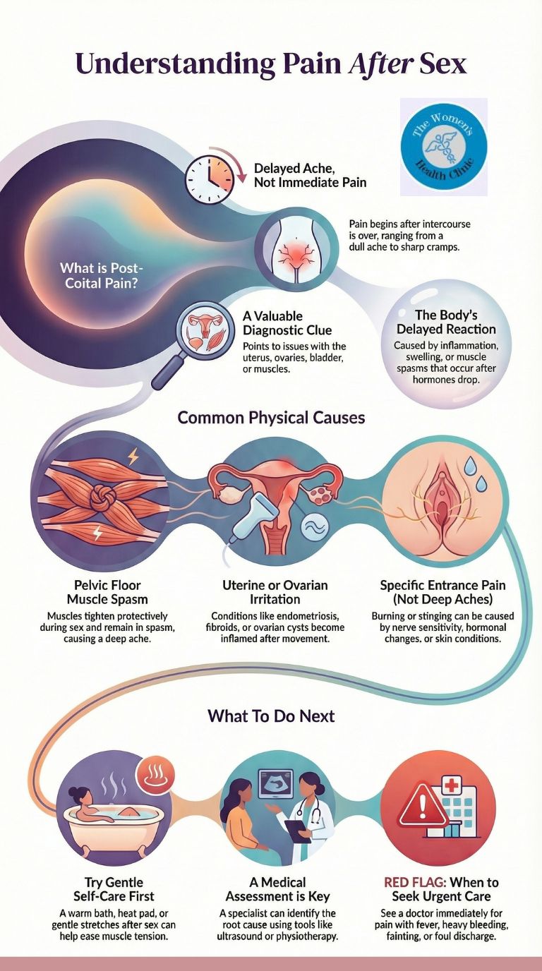 Pain after sex rather than during—what could that indicate infographics Pain after sex rather than during—what could that indicate