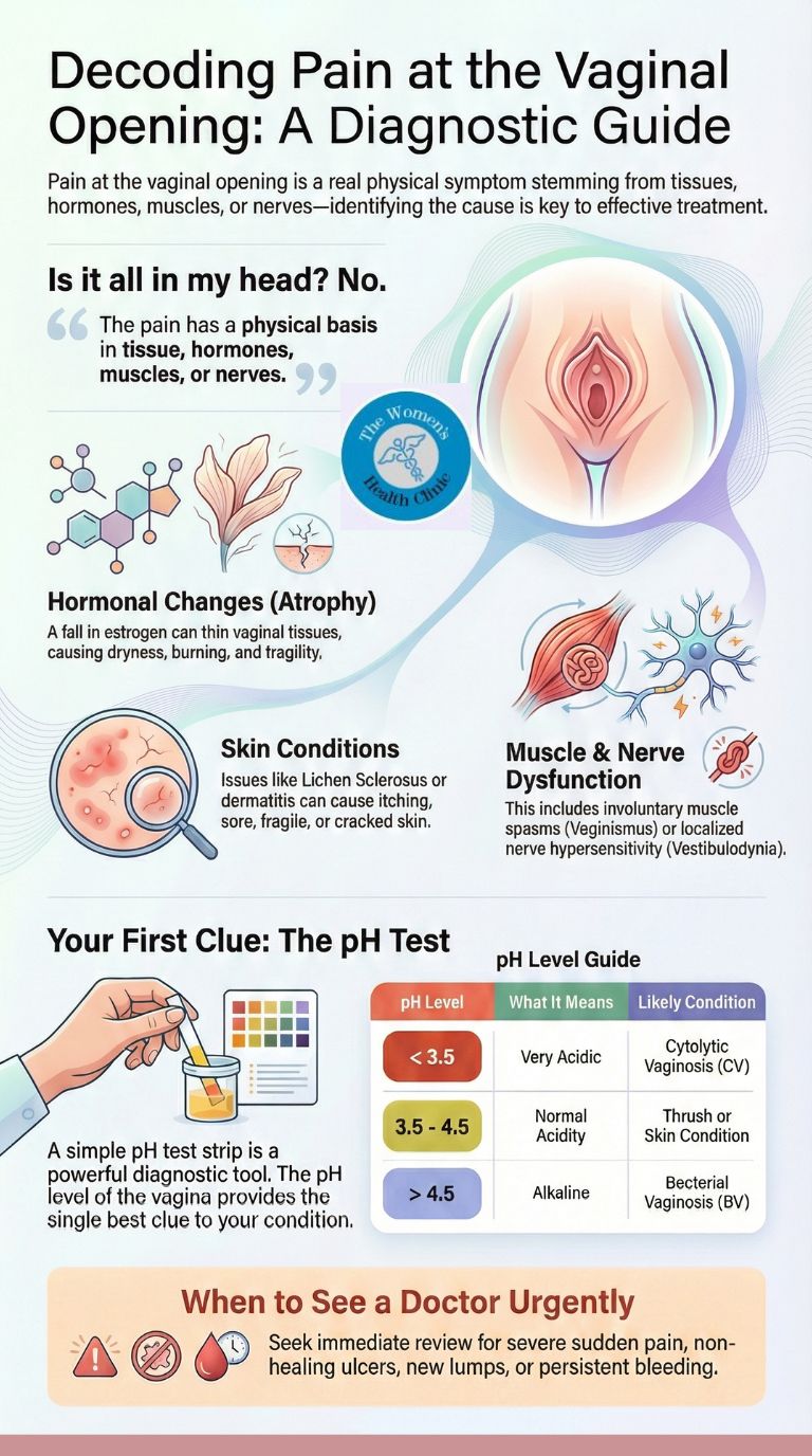 Pain at the vaginal opening—what diagnoses are considered infographics Pain at the vaginal opening—what diagnoses are considered