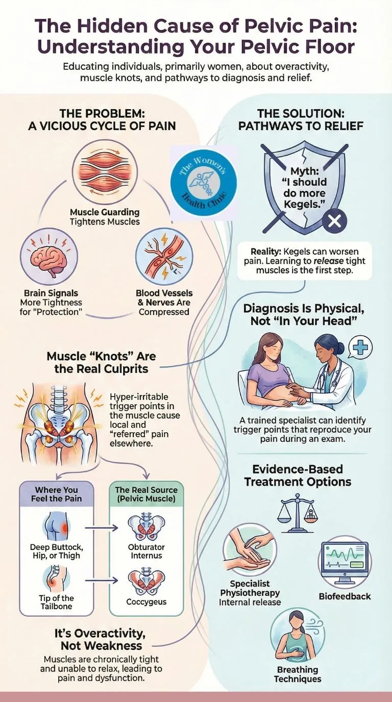 vibration feeling in pelvic area female Pelvic floor overactivity/trigger points—how do they cause pain?