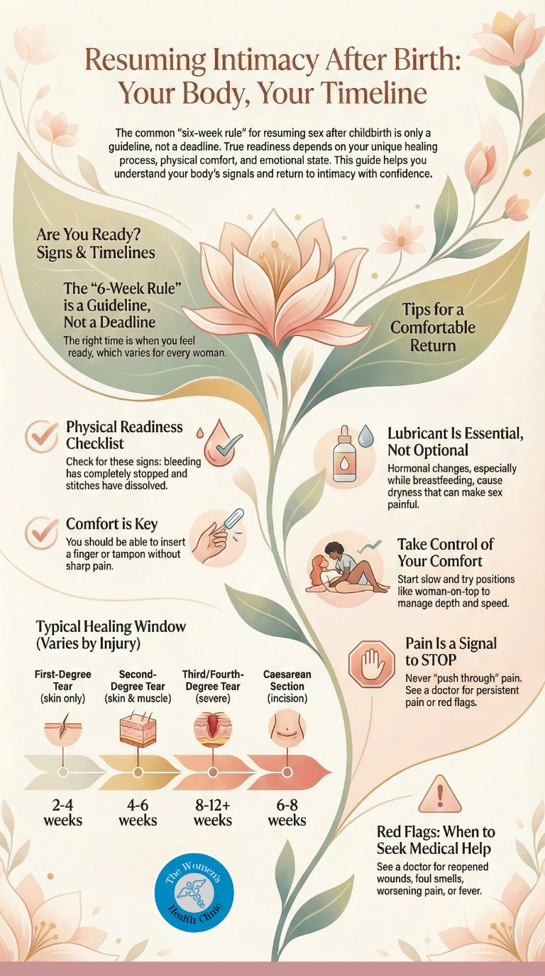 When can I resume sex after a tear, episiotomy or C-section Inforgraphic