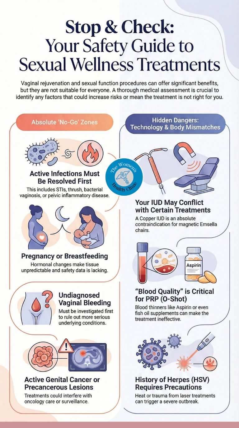 Who should avoid or delay sexual function procedures