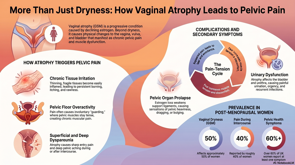 Can vaginal atrophy cause chronic pelvic pain?