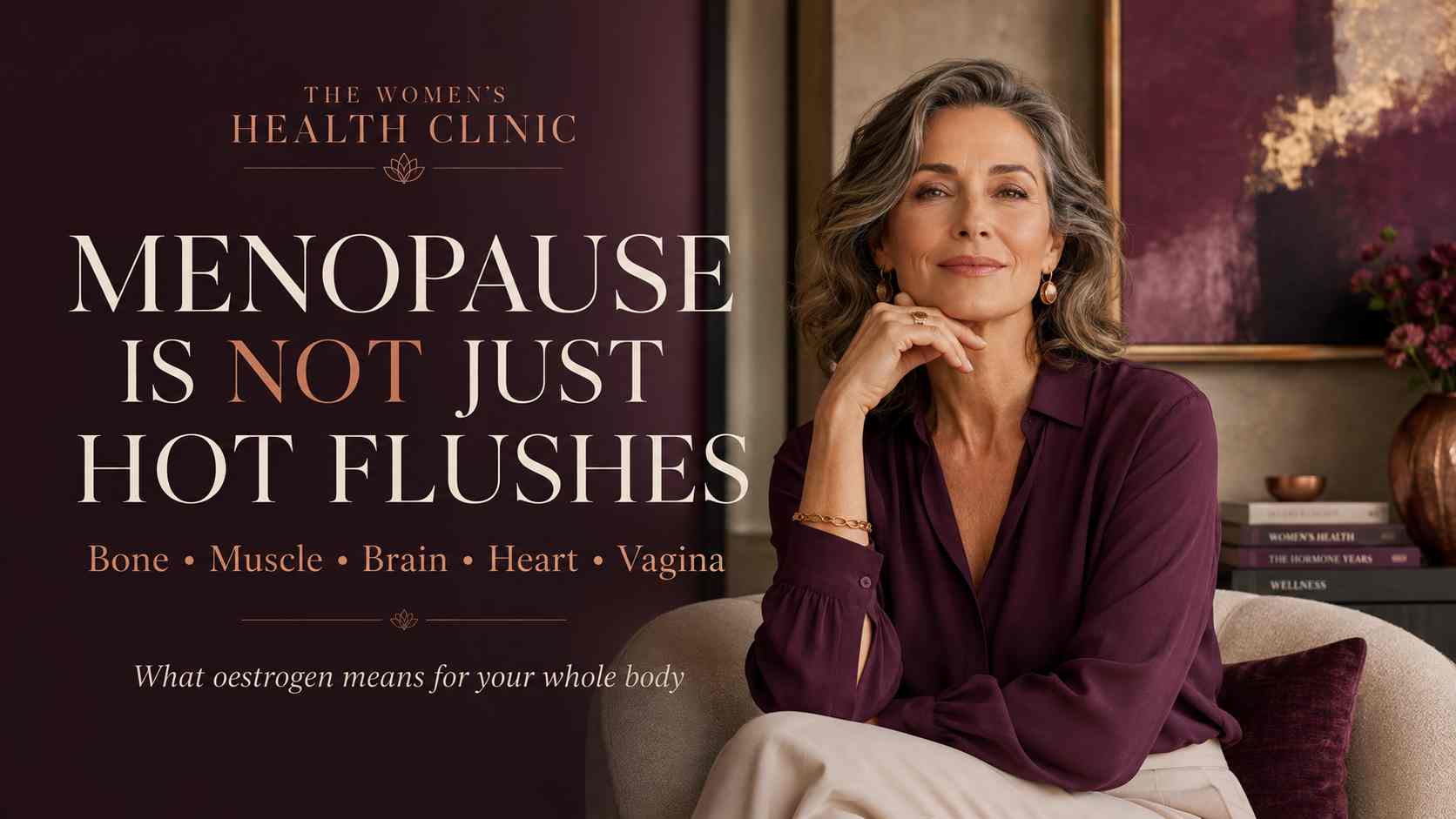 Strong, composed midlife woman in a modern interior