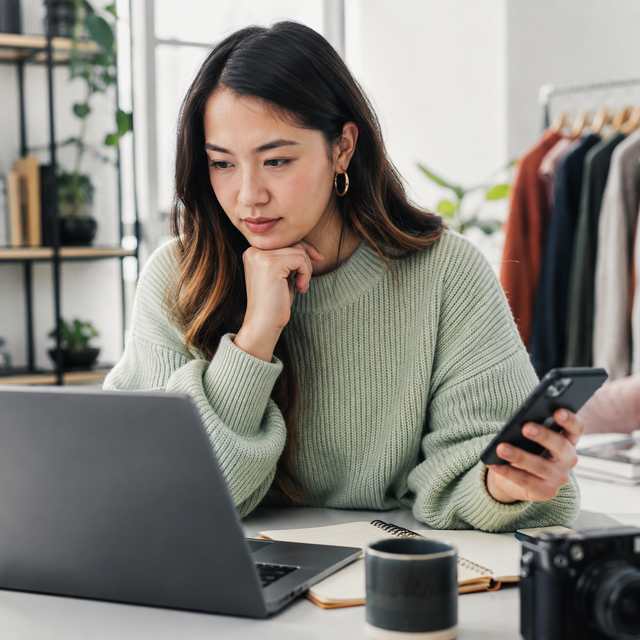Women's health creator planning educational content