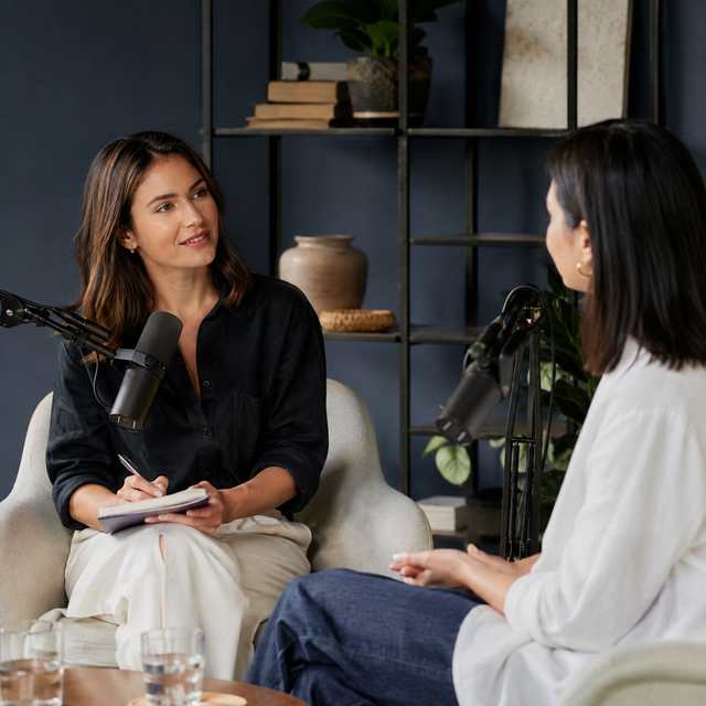 Creator interviewing a women's health expert