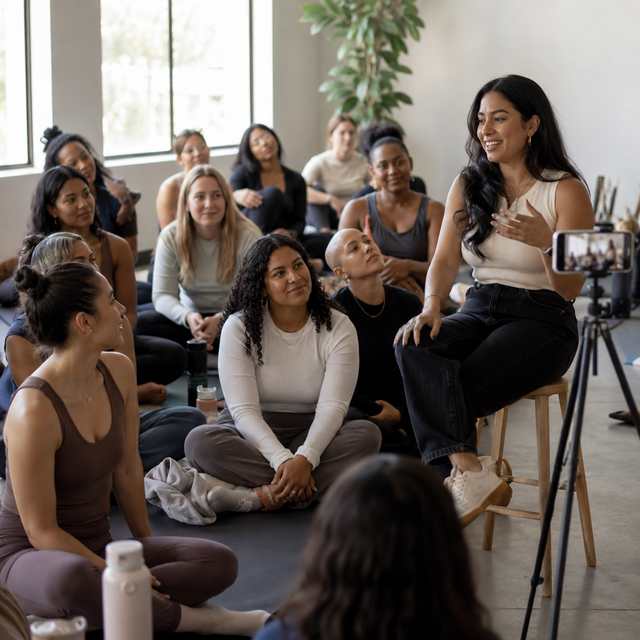 Creator engaging a women's health community